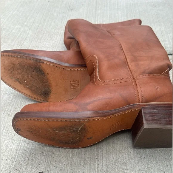 Frye Campus 14L Boots saddle Size 9 In Excellent Condition - Picture 4 of 8